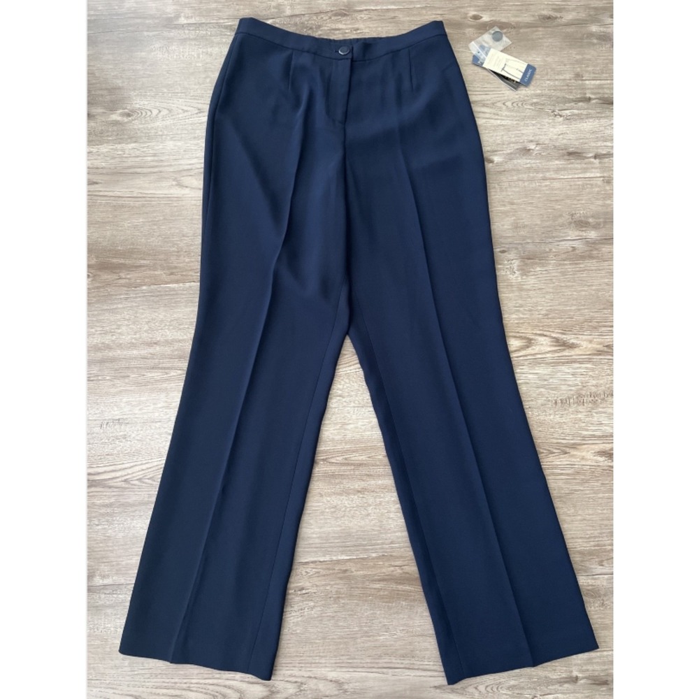 Pendleton Classique Trousers Womens 4 Petite Navy Straight Leg NWT